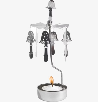 Bild av naturinspirerat änglaspel i metall med svampar