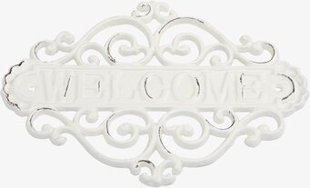 Bild av tidlös antik skylt med välkomnande känsla