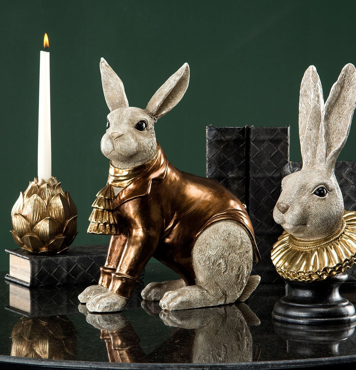 Kanin Brons Poly från A Lot Decoration med elegant design