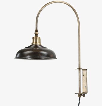 Bild av rustik vägglampa med antik brun finish