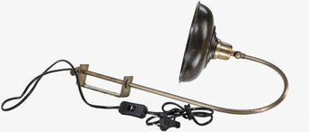 Foto av antikbrun vägglampa med rustik känsla