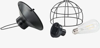 Bild av solcellsdriven LED-lampa med industridesign