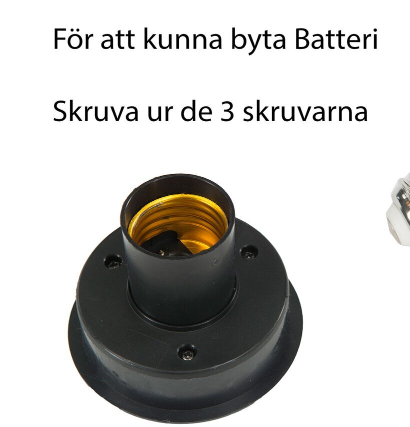 Bild av solcellsdriven LED-lampa med detaljer