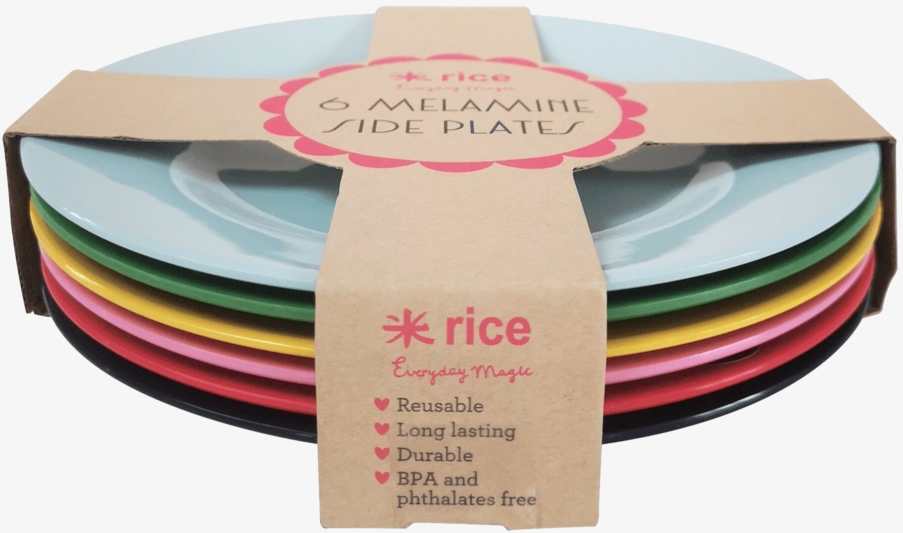 Bild av färgglada och hållbara assietter i melamin