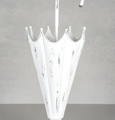 Bild av stilrent paraplyställ i vit metall