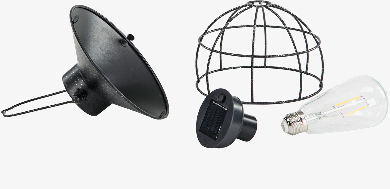 Bild av lampa med solcellsteknik och rustik design