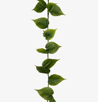 Bild av naturtrogen grön girlang med varierande blad