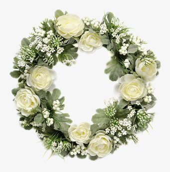 Bild av vacker blomsterkrans med naturlig känsla