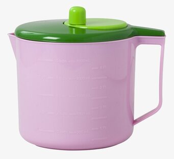 Bild av färgglad salladsslunga med rosa och grönt lock