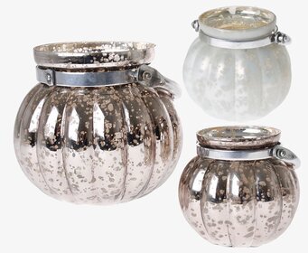 Ljuslykta Melanie från By ON i tre färger på vit bakgrund