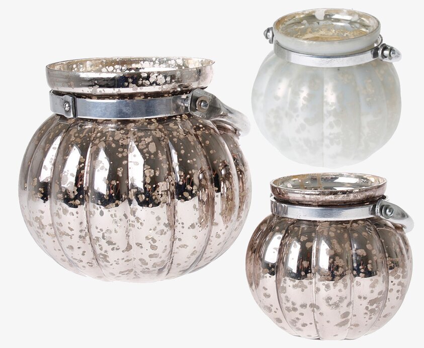 Ljuslykta Melanie från By ON i tre färger på vit bakgrund