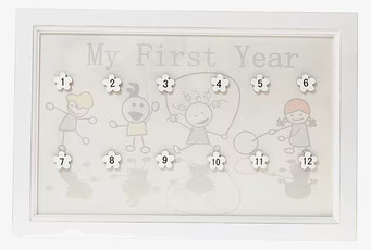 Bild: Magnettavla för att fira barnets första år