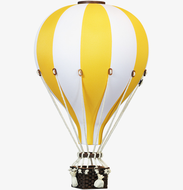 Luftballong Gul/Vit Large från SuperBalloon i gul och vit