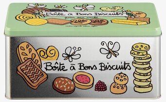 Bild av färgglad och charmigt illustrerad plåtburk