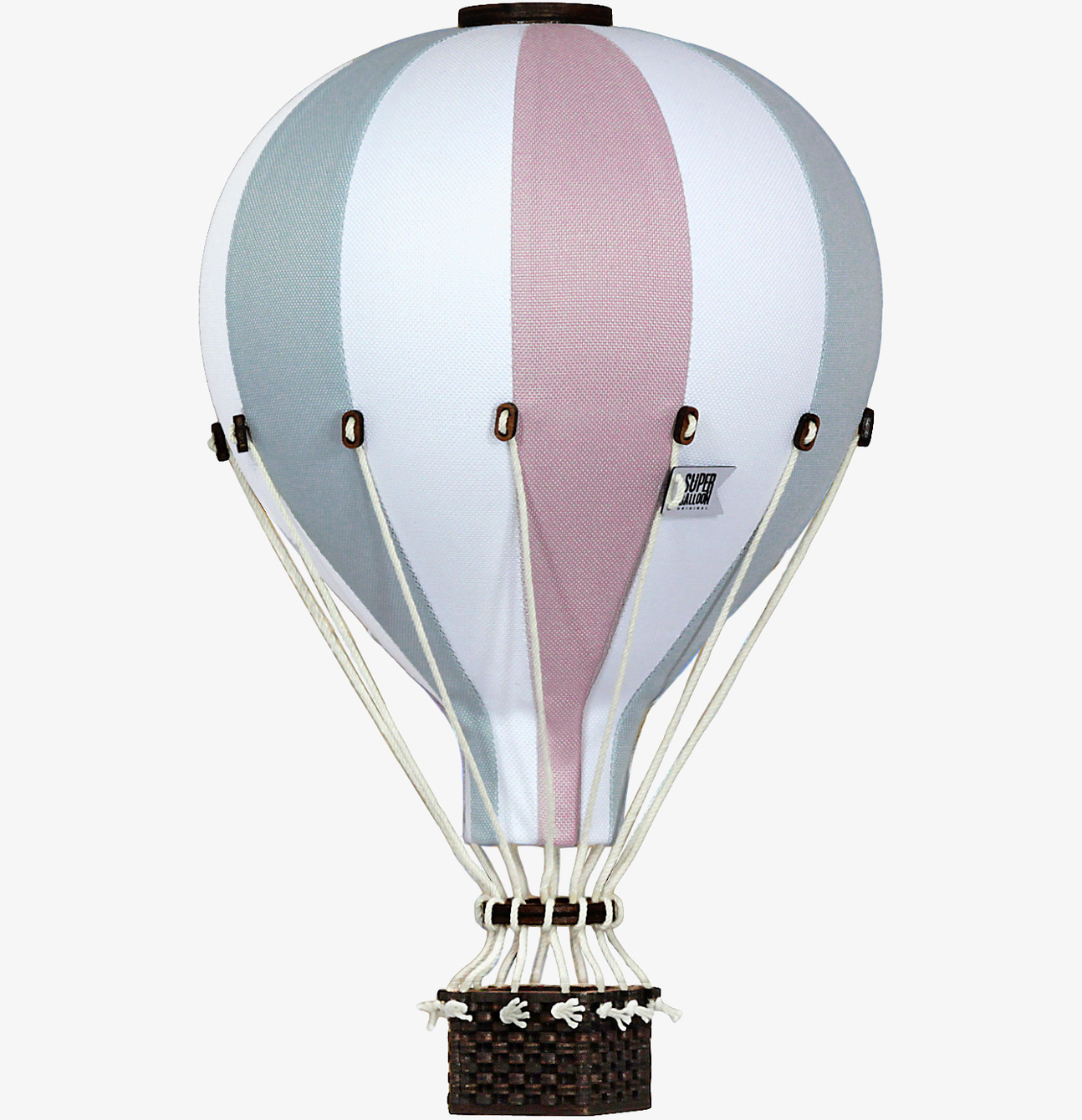 Luftballong Rosa/Vit/Grå Small från SuperBalloon