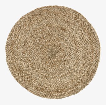 Bild av elegant flätad bordstablett i naturliga toner