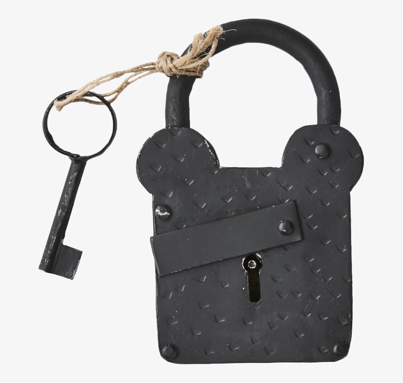 Bild av robust hänglås med retro och rustik känsla