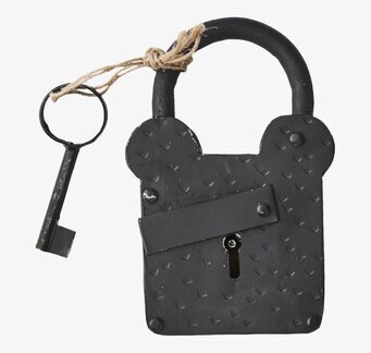 Bild av robust hänglås med retro och rustik känsla