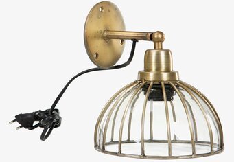 Bild av elegant vägglampa med glas och metall