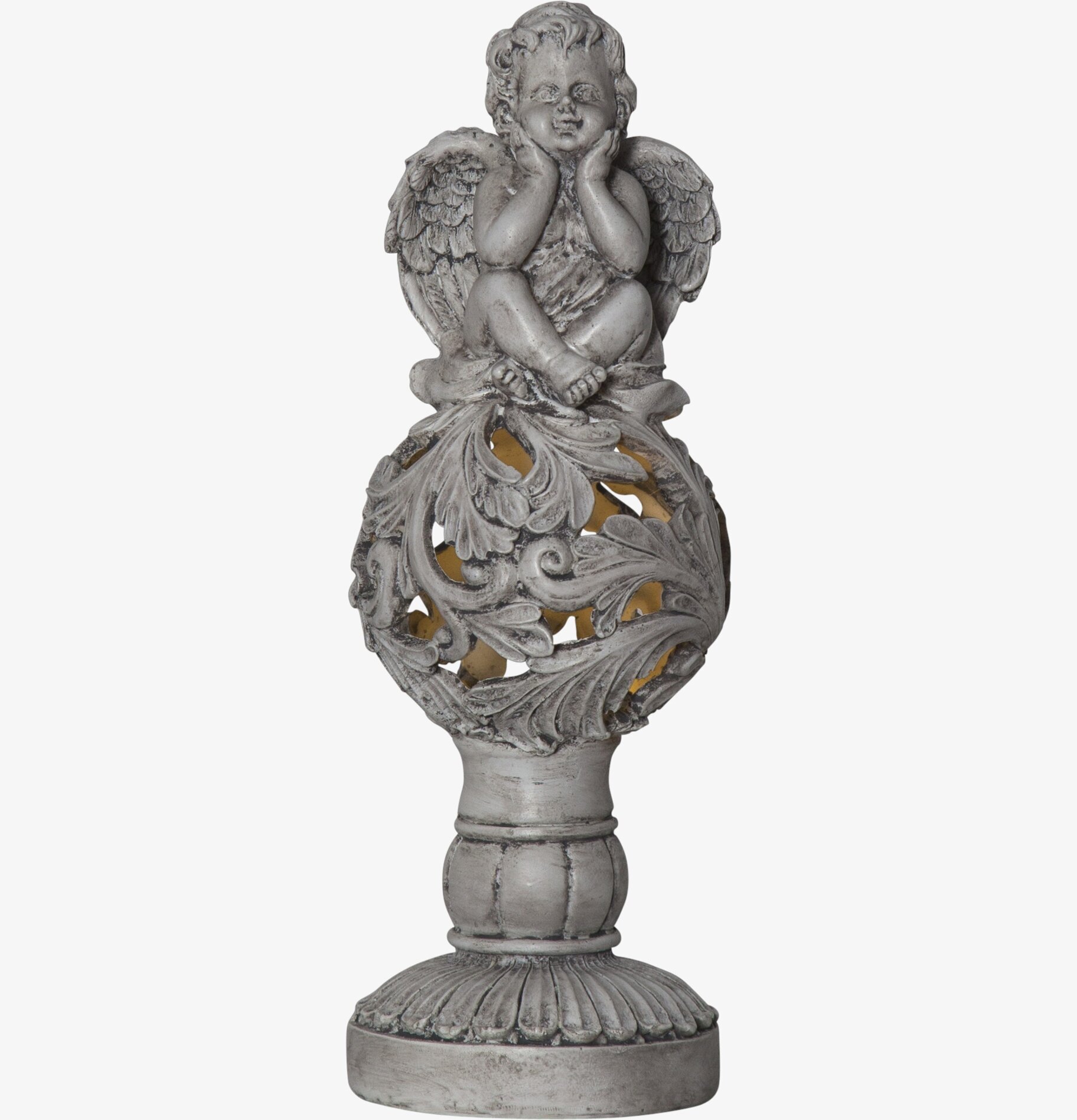 Solcellsdekoration Angel från Star Trading i trädgårdsmiljö