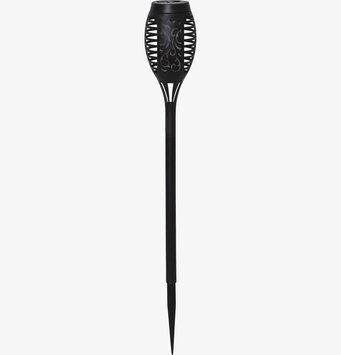 Foto av solcellsbelysning med flamlika ljuseffekter