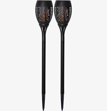 Bild av stilrena solcellsdrivna facklor för trädgården