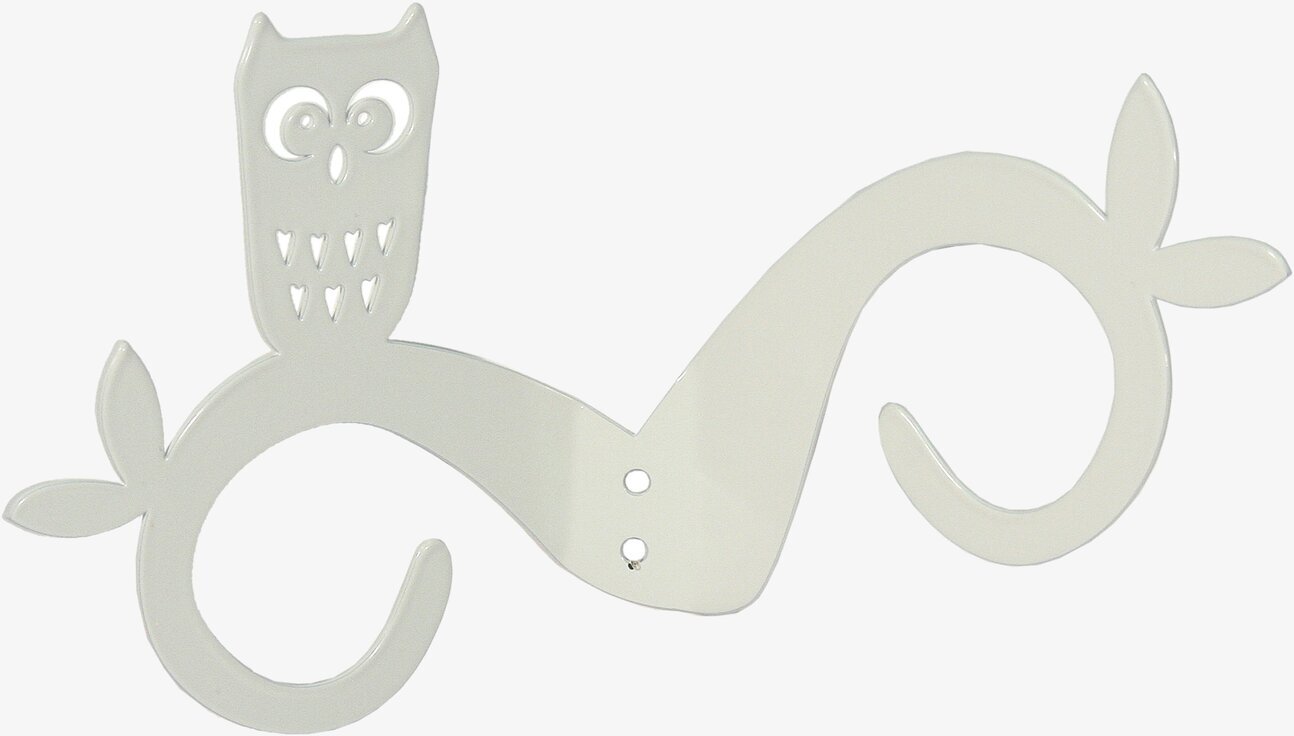 Hängare Uggla vit från Pluto Produkter mot ljus bakgrund