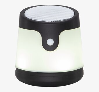 Bild av stilren och funktionell högtalare med ljus