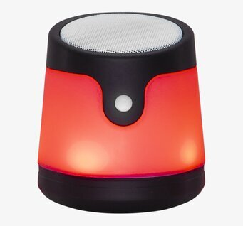 Foto av stilren och mångsidig högtalare med ljuseffekt