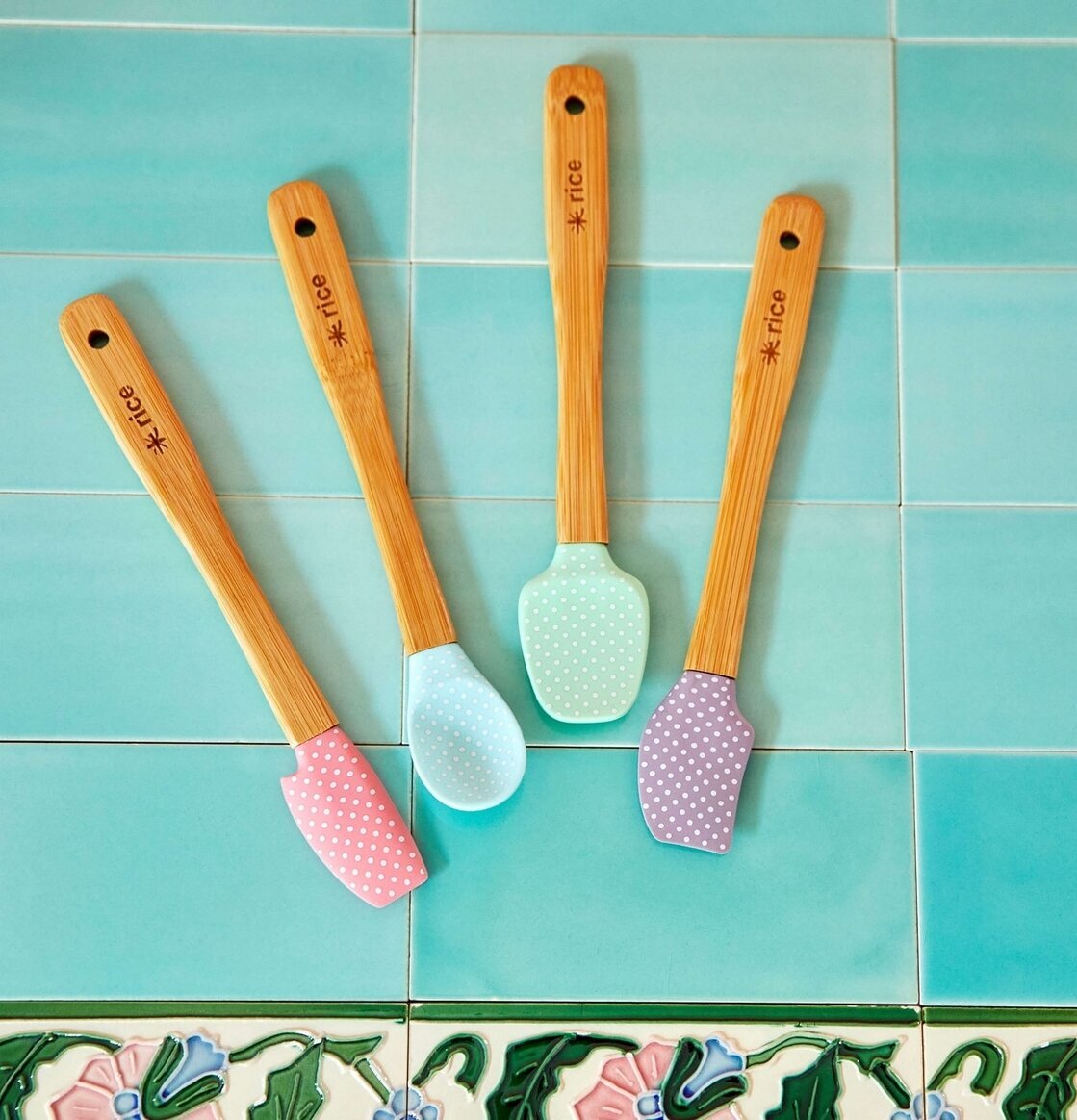 Köksredskap Silikon från Rice med färgglada silikonhuvuden