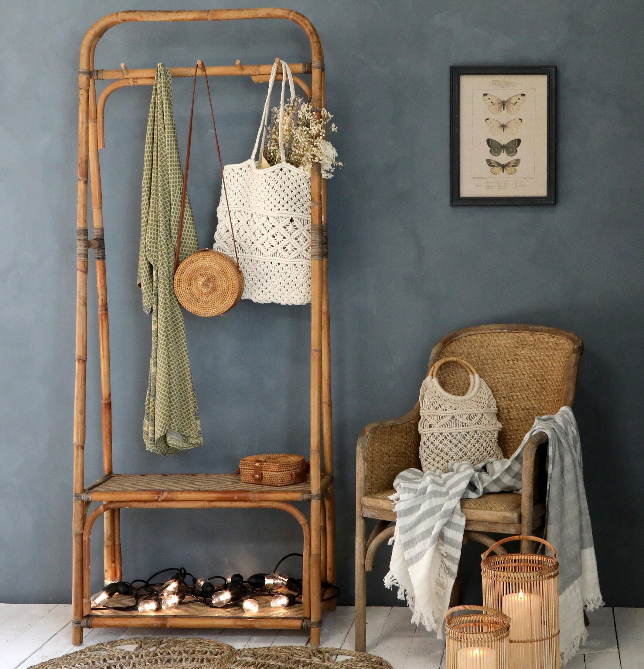 Väska Med Handtag Rotting från Chic Antique i bohemisk stil