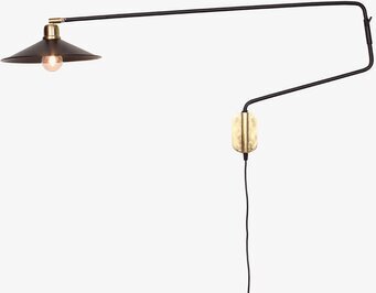 Bild av elegant vägglampa med lång arm och mässing