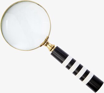 Bild av stilrent förstoringsglas med mässingsdetaljer
