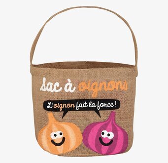 Bild av rustik och charmig förvaringspåse i jute