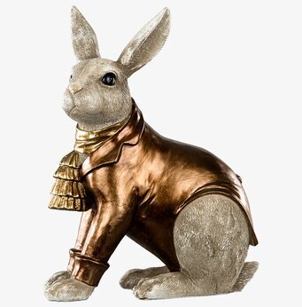 Bild av dekorativ kaninskulptur med bronsfinish