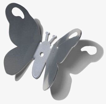 Bild av elegant silverfärgad fjärilshängare för hemmet