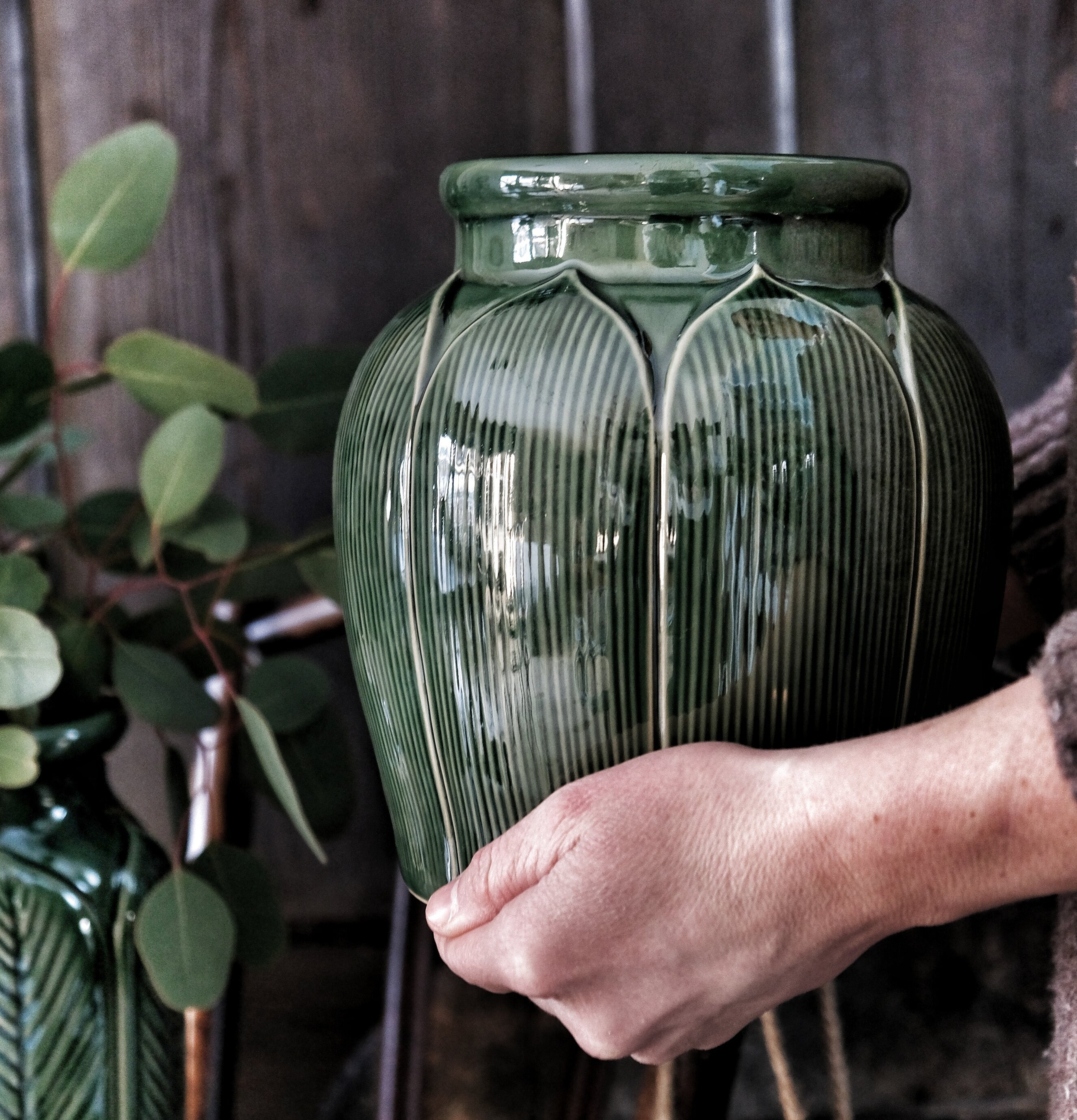 Eklaholm Funkis grön keramikvas från I AM Interior