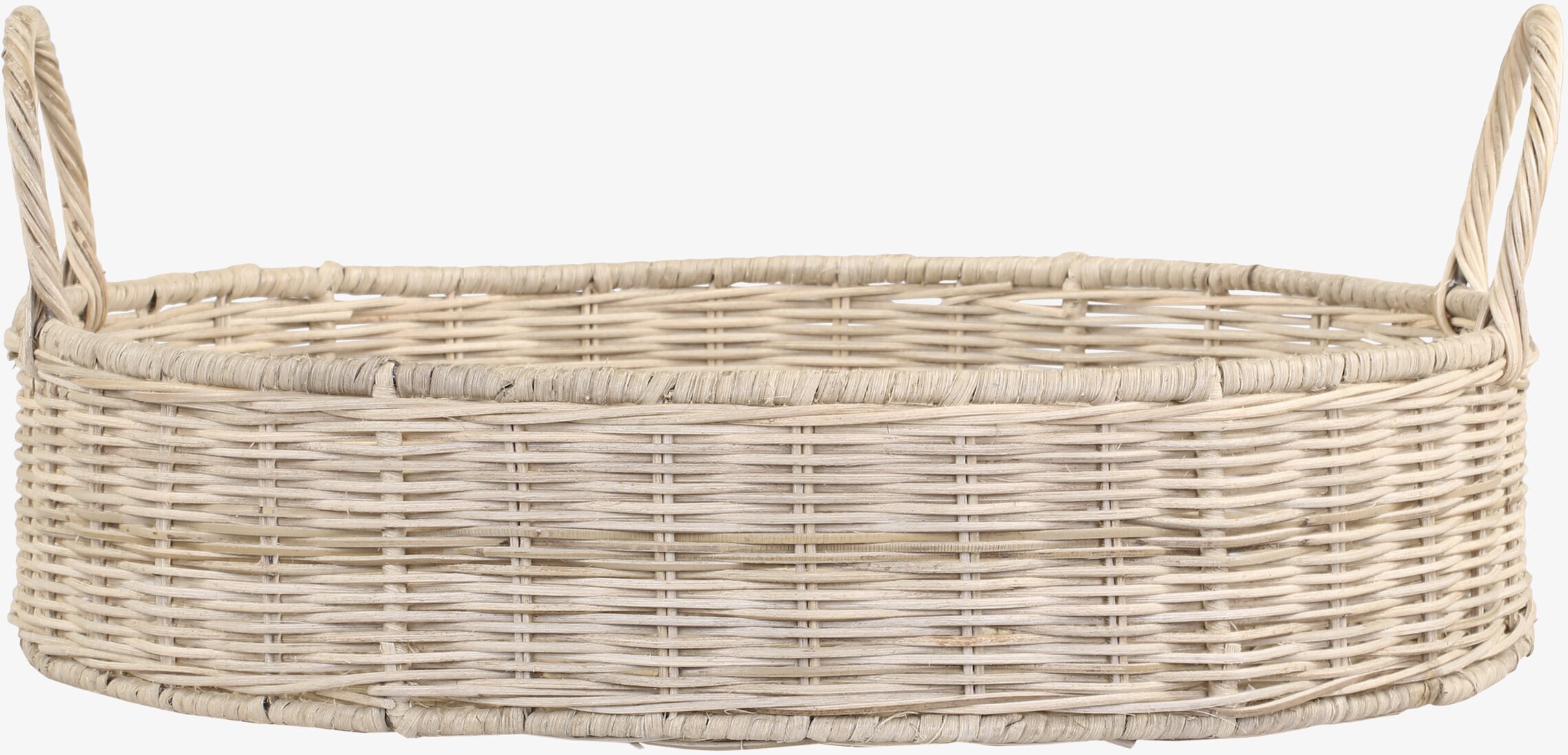 Bricka Rund Rotting från Chic Antique med handtag i rotting