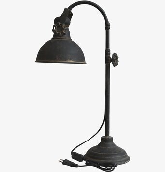 Bild av rustik bordslampa med industriell design