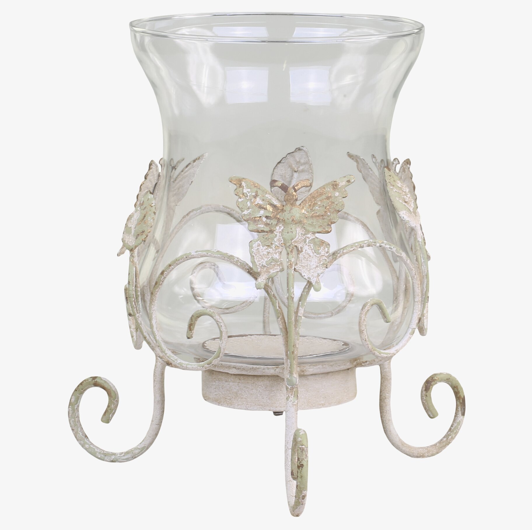 Ljusstake Hurricane Fjäril från Chic Antique med fjärilsmotiv