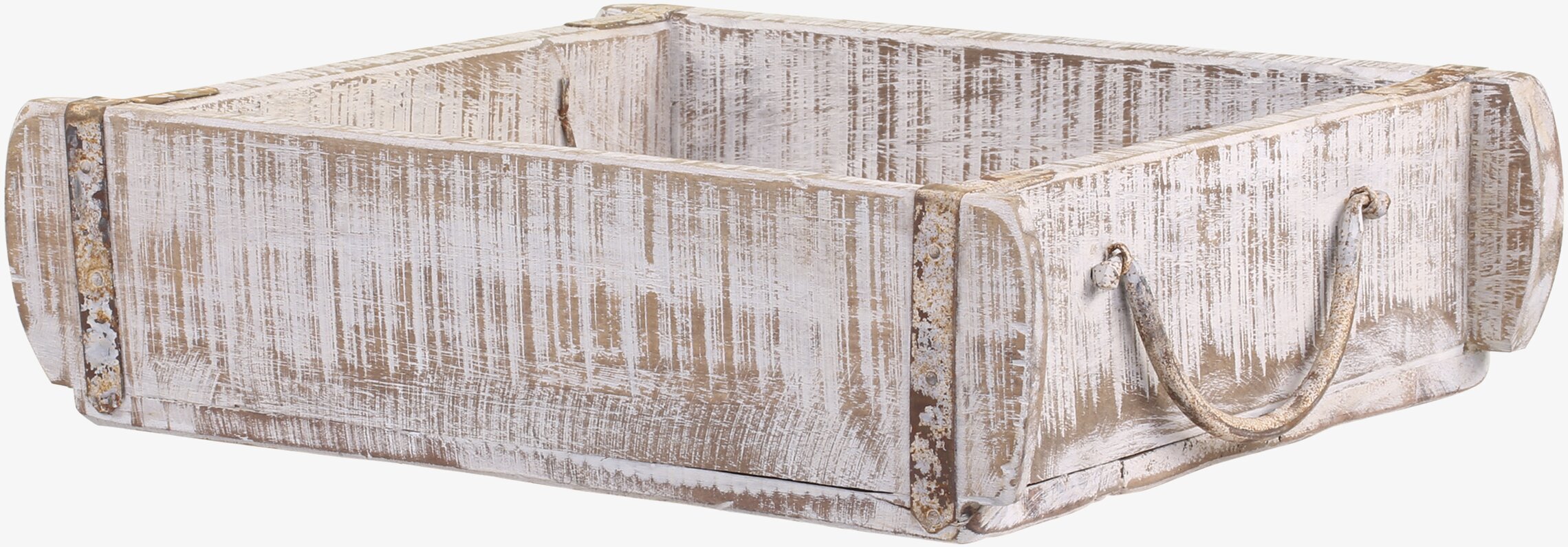 Trälåda Med Beslag Antique White från Chic Antique