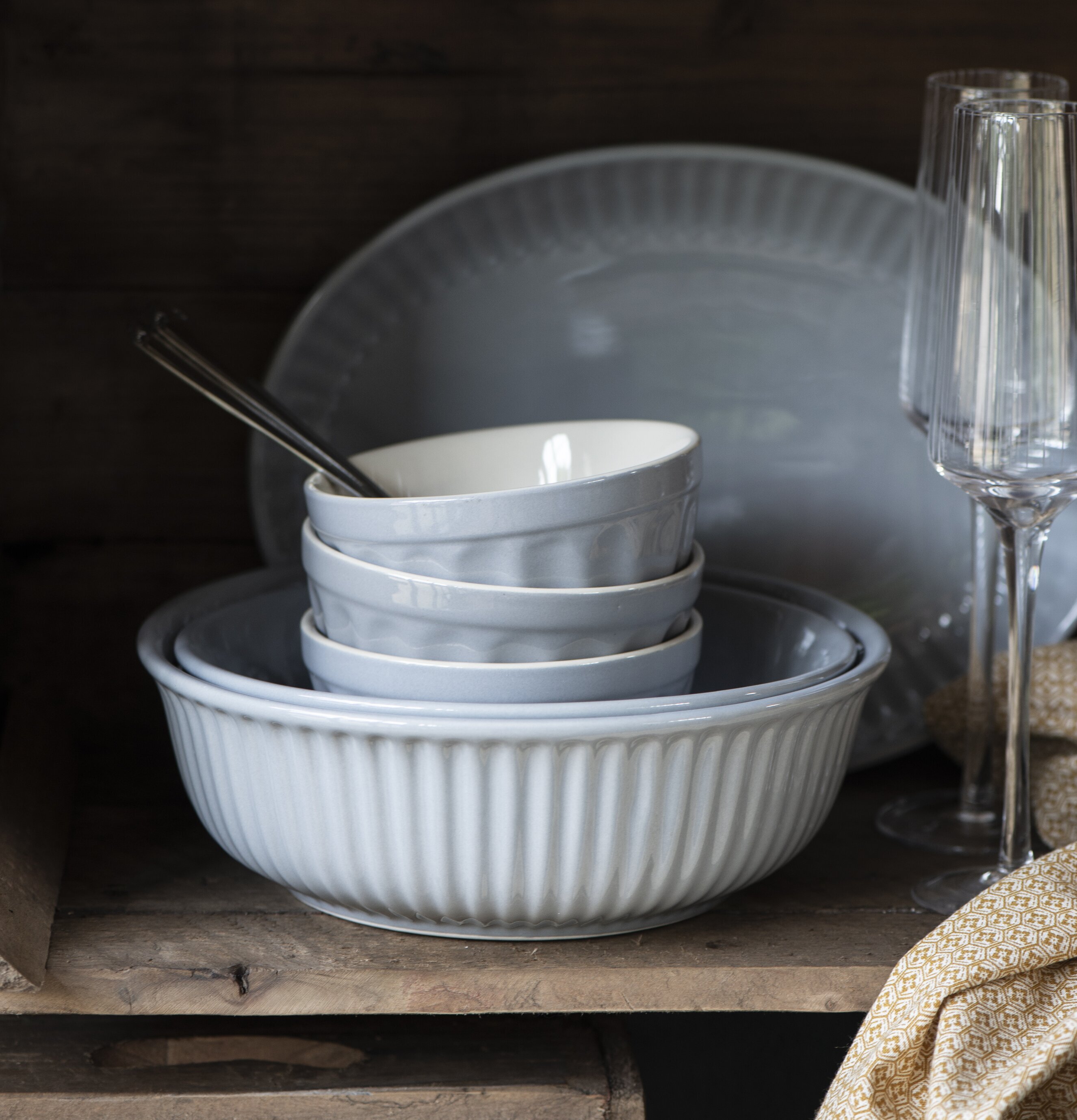 Serveringsskål Mynte - French Grey från IB Laursen i kök