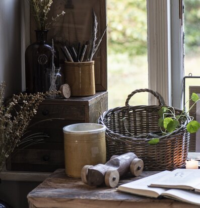 Bild av rustik och harmonisk inredning med detaljer