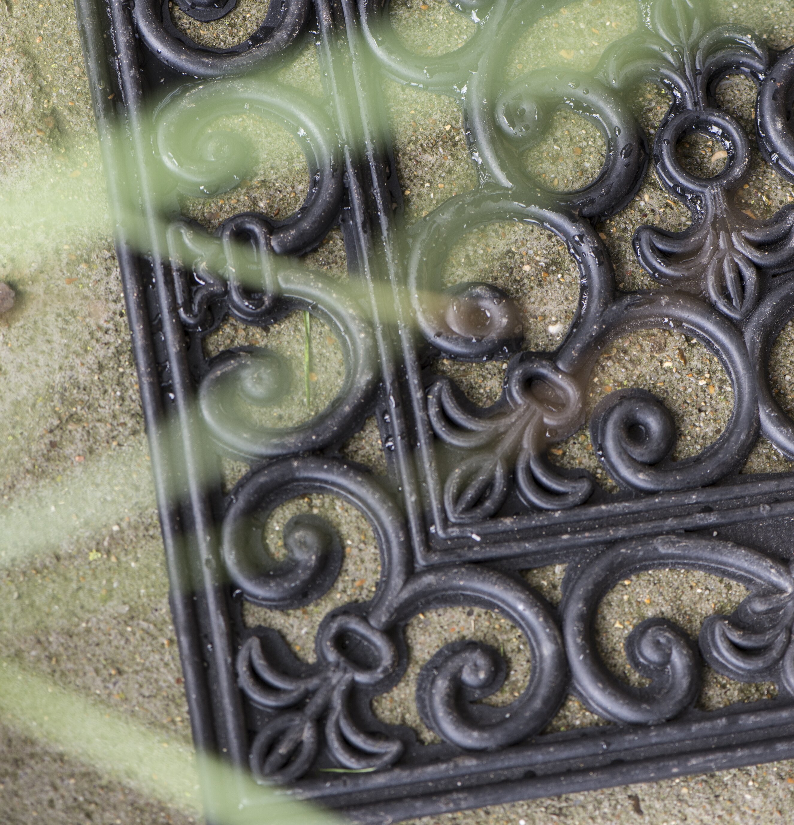 Bild av elegant dörrmatta med intrikata detaljer