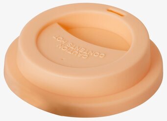 Bild av aprikosfärgat silikonlock med praktisk design