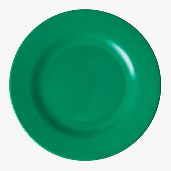 Foto av stilren grön assiett med tidlös design