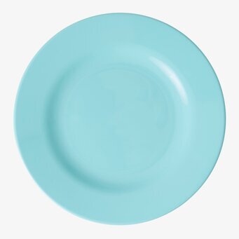 Bild av turkos tallrik med elegant och livfull design