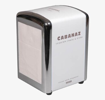 Servettställ vit från Cabanaz med metalliska detaljer