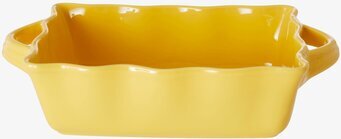 Bild av ljusgul ugnsform med praktiska handtag