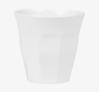Bild av stilren vit mugg med tidlös och elegant design